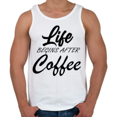 PRINTFASHION coffee begins - Férfi atléta - Fehér