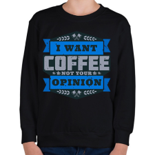 PRINTFASHION Coffee - Gyerek pulóver - Fekete gyerek pulóver, kardigán