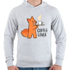 PRINTFASHION Coffee Lover - Férfi kapucnis pulóver - Sport szürke