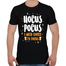 PRINTFASHION Coffee need to focus! - Férfi póló - Fekete