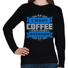PRINTFASHION Coffee - Női pulóver - Fekete női pulóver, kardigán