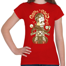PRINTFASHION Coffee Racer - Női póló - Piros női póló