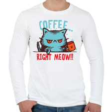 PRINTFASHION Coffee right - Férfi hosszú ujjú póló - Fehér férfi póló