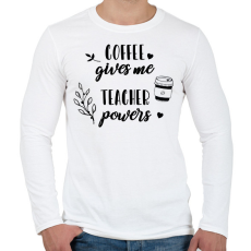 PRINTFASHION Coffee- Teacher - Férfi hosszú ujjú póló - Fehér