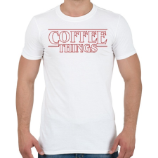 PRINTFASHION Coffee Things - Férfi póló - Fehér férfi póló