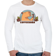 PRINTFASHION Coffeebara - Férfi hosszú ujjú póló - Fehér férfi póló