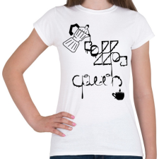 PRINTFASHION CoffeeQueenBlack - Női póló - Fehér női póló