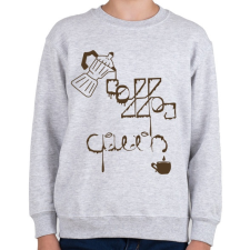 PRINTFASHION CoffeeQueenBrown - Gyerek pulóver - Sport szürke gyerek pulóver, kardigán