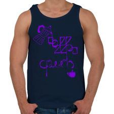 PRINTFASHION CoffeeQueenPurple - Férfi atléta - Sötétkék atléta, trikó