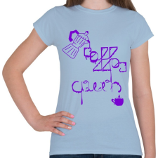 PRINTFASHION CoffeeQueenPurple - Női póló - Világoskék női póló