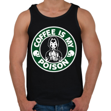 PRINTFASHION coffeismypoison - Férfi atléta - Fekete atléta, trikó