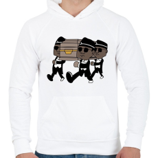 PRINTFASHION Coffin Dance - Férfi kapucnis pulóver - Fehér