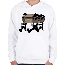 PRINTFASHION Coffin Dance - Gyerek kapucnis pulóver - Fehér gyerek pulóver, kardigán