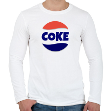 PRINTFASHION COKE - Férfi hosszú ujjú póló - Fehér férfi póló