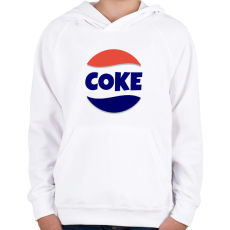 PRINTFASHION COKE - Gyerek kapucnis pulóver - Fehér
