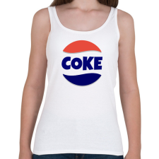 PRINTFASHION COKE - Női atléta - Fehér női trikó