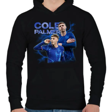 PRINTFASHION Cole Palmer - Férfi kapucnis pulóver - Fekete férfi pulóver, kardigán