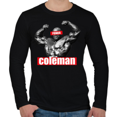 PRINTFASHION Coleman power - Férfi hosszú ujjú póló - Fekete