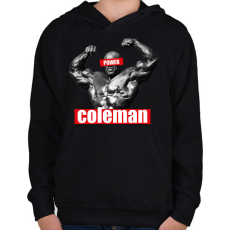 PRINTFASHION Coleman power - Gyerek kapucnis pulóver - Fekete