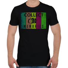 PRINTFASHION COLLECT MEMORIES - Férfi póló - Fekete