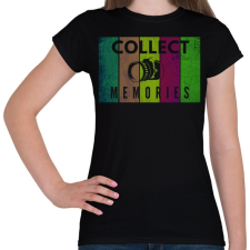PRINTFASHION COLLECT MEMORIES - Női póló - Fekete női póló