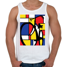 PRINTFASHION Colorful Bike - Férfi atléta - Fehér atléta, trikó