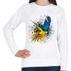 PRINTFASHION colorfullparot - Női pulóver - Fehér
