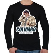 PRINTFASHION Columbo - Csak még egy kérdés - Férfi hosszú ujjú póló - Fekete férfi póló