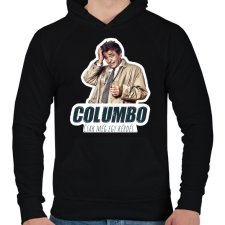PRINTFASHION Columbo - Csak még egy kérdés - Férfi kapucnis pulóver - Fekete férfi pulóver, kardigán