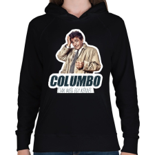 PRINTFASHION Columbo - Csak még egy kérdés - Női kapucnis pulóver - Fekete női pulóver, kardigán