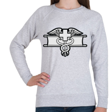 PRINTFASHION Combat Medic - Női pulóver - Sport szürke