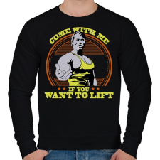 PRINTFASHION Come with Arnold! - Férfi pulóver - Fekete férfi pulóver, kardigán