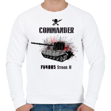 PRINTFASHION commander fv4005 - Férfi pulóver - Fehér férfi pulóver, kardigán
