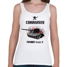 PRINTFASHION commander fv4005 - Női atléta - Fehér női trikó