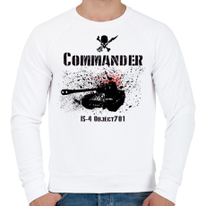 PRINTFASHION commander is-4 - Férfi pulóver - Fehér