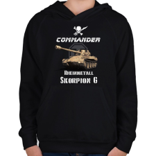 PRINTFASHION commander-scorpion g - Gyerek kapucnis pulóver - Fekete gyerek pulóver, kardigán
