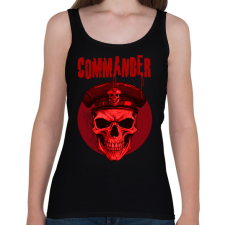 PRINTFASHION commander skull - Női atléta - Fekete női trikó