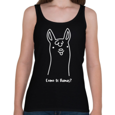 PRINTFASHION Como te llamas - Női atléta - Fekete