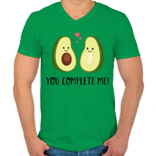 PRINTFASHION Complete me! - Férfi V-nyakú póló - Zöld férfi póló