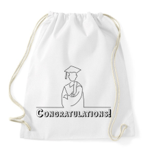 PRINTFASHION Congratulations! - Diplomás minta - Sportzsák, Tornazsák - Fehér tornazsák