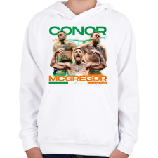 PRINTFASHION Conor McGregor - Gyerek kapucnis pulóver - Fehér gyerek pulóver, kardigán