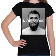 PRINTFASHION Conor McGregor NOTORIOUS - Női póló - Fekete
