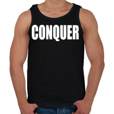 PRINTFASHION Conquer - Férfi atléta - Fekete