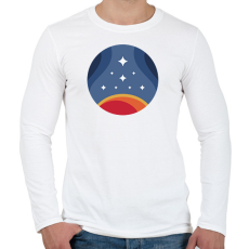 PRINTFASHION Constellation Starfield - Férfi hosszú ujjú póló - Fehér