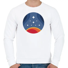 PRINTFASHION Constellation Starfield - Férfi pulóver - Fehér férfi pulóver, kardigán