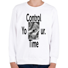 PRINTFASHION Control Your Time. - Gyerek pulóver - Fehér gyerek pulóver, kardigán
