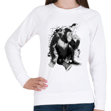 PRINTFASHION Converse - Női pulóver - Fehér női pulóver, kardigán