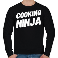PRINTFASHION Cooking ninja - Férfi pulóver - Fekete