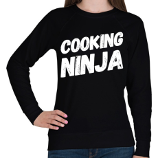 PRINTFASHION Cooking ninja - Női pulóver - Fekete