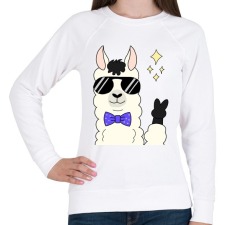 PRINTFASHION cool alpaca - Női pulóver - Fehér női pulóver, kardigán